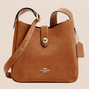 Authentic NWT Coach Suede Hadley Convertible Crossbody Handbag